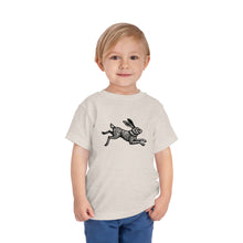 Load image into Gallery viewer, Leaping Rabbit Linocut Graphic Toddler Short Sleeve Tee