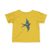 Load image into Gallery viewer, Blue Swallow Bird Graphic - 6M-24M Baby Fine Jersey Tee