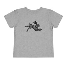 Load image into Gallery viewer, Leaping Rabbit Linocut Graphic Toddler Short Sleeve Tee