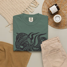 Load image into Gallery viewer, Octopus Linocut Art Graphic Unisex Garment-Dyed T-shirt