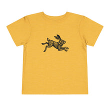 Load image into Gallery viewer, Leaping Rabbit Linocut Graphic Toddler Short Sleeve Tee