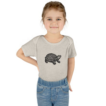 Load image into Gallery viewer, Turtle Linocut Graphic Infant Baby Rib Bodysuit