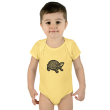 Load image into Gallery viewer, Turtle Linocut Graphic Infant Baby Rib Bodysuit