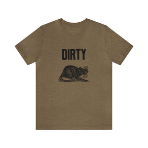 Dirty Rat Linocut Graphic Unisex Jersey Short Sleeve Tee