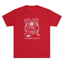 Load image into Gallery viewer, Karl Marx Unisex Tri-Blend Crew Tee, Vintage Graphic Tee, History T-Shirt, Philosophy Gift, Educational Apparel