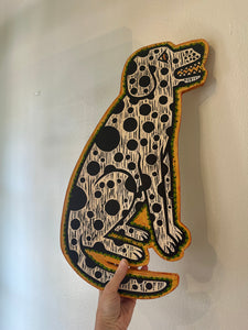 Spotted Dog Mixed Media Cutout Wall Art
