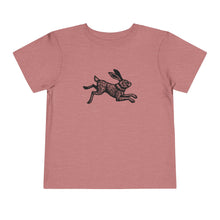 Load image into Gallery viewer, Leaping Rabbit Linocut Graphic Toddler Short Sleeve Tee