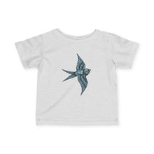 Load image into Gallery viewer, Blue Swallow Bird Graphic - 6M-24M Baby Fine Jersey Tee