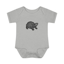 Load image into Gallery viewer, Turtle Linocut Graphic Infant Baby Rib Bodysuit