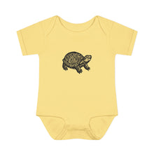 Load image into Gallery viewer, Turtle Linocut Graphic Infant Baby Rib Bodysuit