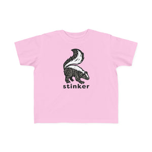 Skunk Toddler's Fine Jersey Tee - Toddler T-shirt - Kid Tees - Stinker Skunk Tee - Print on Demand