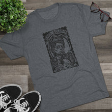 Load image into Gallery viewer, Emma Goldman Linocut Portrait on Unisex Tri-Blend Crew Tee