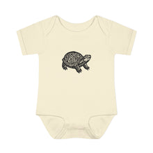 Load image into Gallery viewer, Turtle Linocut Graphic Infant Baby Rib Bodysuit