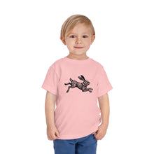 Load image into Gallery viewer, Leaping Rabbit Linocut Graphic Toddler Short Sleeve Tee