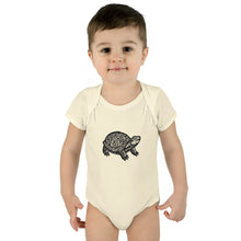 Load image into Gallery viewer, Turtle Linocut Graphic Infant Baby Rib Bodysuit