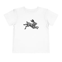 Load image into Gallery viewer, Leaping Rabbit Linocut Graphic Toddler Short Sleeve Tee