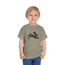 Load image into Gallery viewer, Leaping Rabbit Linocut Graphic Toddler Short Sleeve Tee