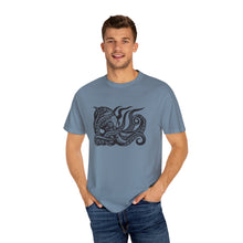 Load image into Gallery viewer, Octopus Linocut Graphic T-shirt - Octopus Graphic Tee - Octopus Shirt - Unisex Garment-Dyed T-shirt