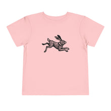 Load image into Gallery viewer, Leaping Rabbit Linocut Graphic Toddler Short Sleeve Tee