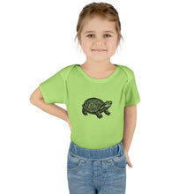 Load image into Gallery viewer, Turtle Linocut Graphic Infant Baby Rib Bodysuit