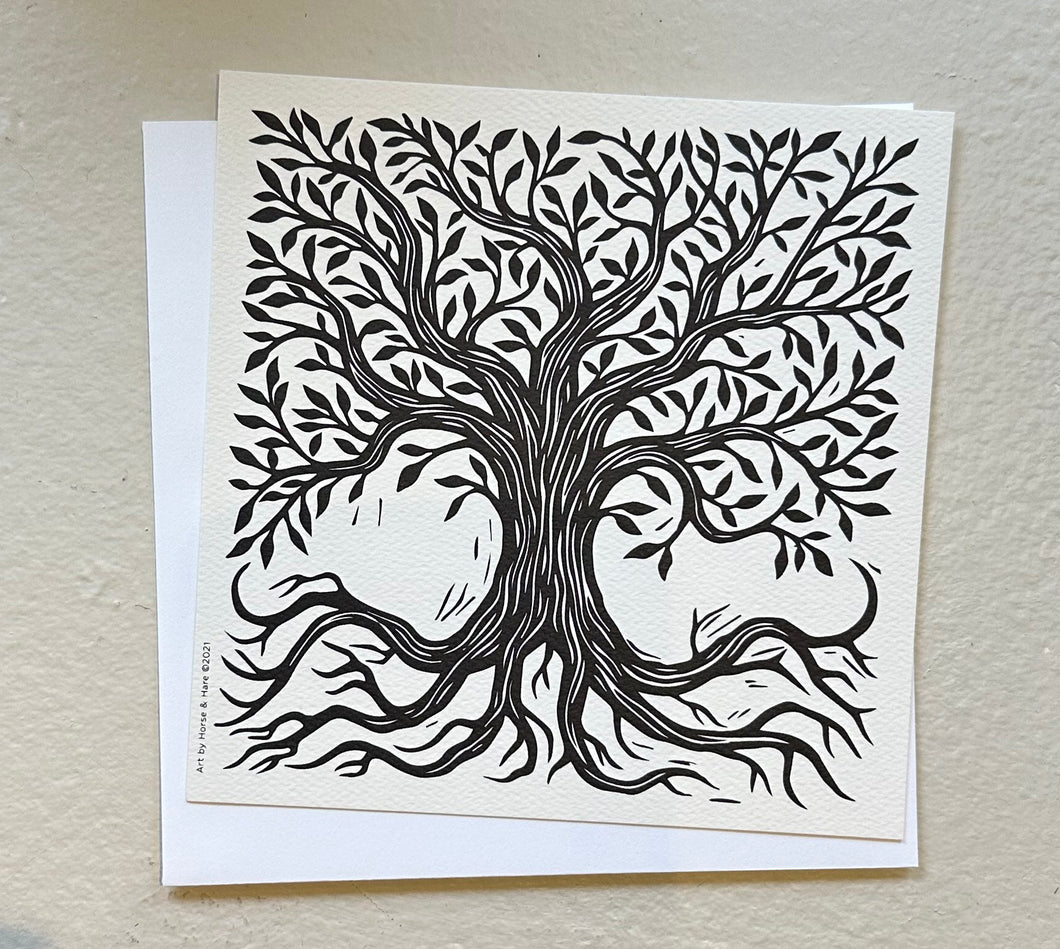 Square Ornate Tree Print