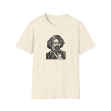 Load image into Gallery viewer, Frederick Douglass Linocut Portrait Print on Demand Unisex Softstyle T-Shirt