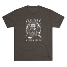 Load image into Gallery viewer, Karl Marx Unisex Tri-Blend Crew Tee, Vintage Graphic Tee, History T-Shirt, Philosophy Gift, Educational Apparel