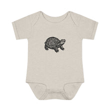 Load image into Gallery viewer, Turtle Linocut Graphic Infant Baby Rib Bodysuit