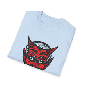 Red Devil on Unisex Softstyle T-Shirt - Print on Demand