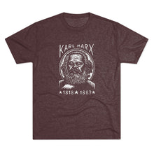 Load image into Gallery viewer, Karl Marx Unisex Tri-Blend Crew Tee, Vintage Graphic Tee, History T-Shirt, Philosophy Gift, Educational Apparel