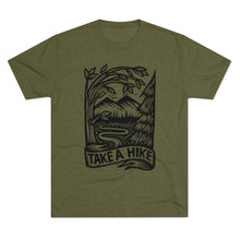 Load image into Gallery viewer, Take a Hike T-shirt - Made to Order - Unisex Tri-Blend Crew Tee - Hiker Gift - Hiking T-shirt - Nature Lover T-shirt - Outdoorsy Tee