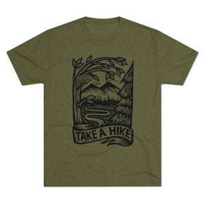 Take a Hike T-shirt - Made to Order - Unisex Tri-Blend Crew Tee - Hiker Gift - Hiking T-shirt - Nature Lover T-shirt - Outdoorsy Tee