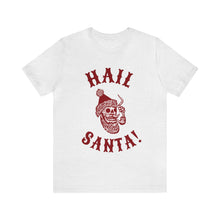 Load image into Gallery viewer, Hail Santa Unisex Jersey Short Sleeve Tee - Smoking Skull Santa T-shirt - Funny Christmas T-shirt
