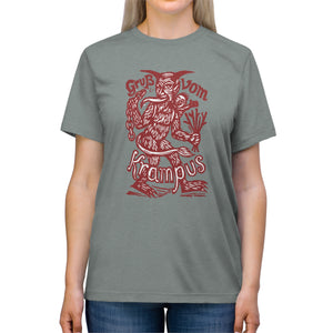 Greetings from Krampus Unisex Triblend Tee - Christmas Tee - Holiday T-shirt - Krampus T-shirt - Krampus Gift - Holiday Graphic Tees