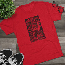 Load image into Gallery viewer, Emma Goldman Linocut Portrait on Unisex Tri-Blend Crew Tee
