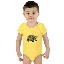Load image into Gallery viewer, Turtle Linocut Graphic Infant Baby Rib Bodysuit