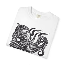 Load image into Gallery viewer, Octopus Linocut Art Graphic Unisex Garment-Dyed T-shirt