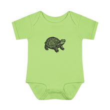 Load image into Gallery viewer, Turtle Linocut Graphic Infant Baby Rib Bodysuit