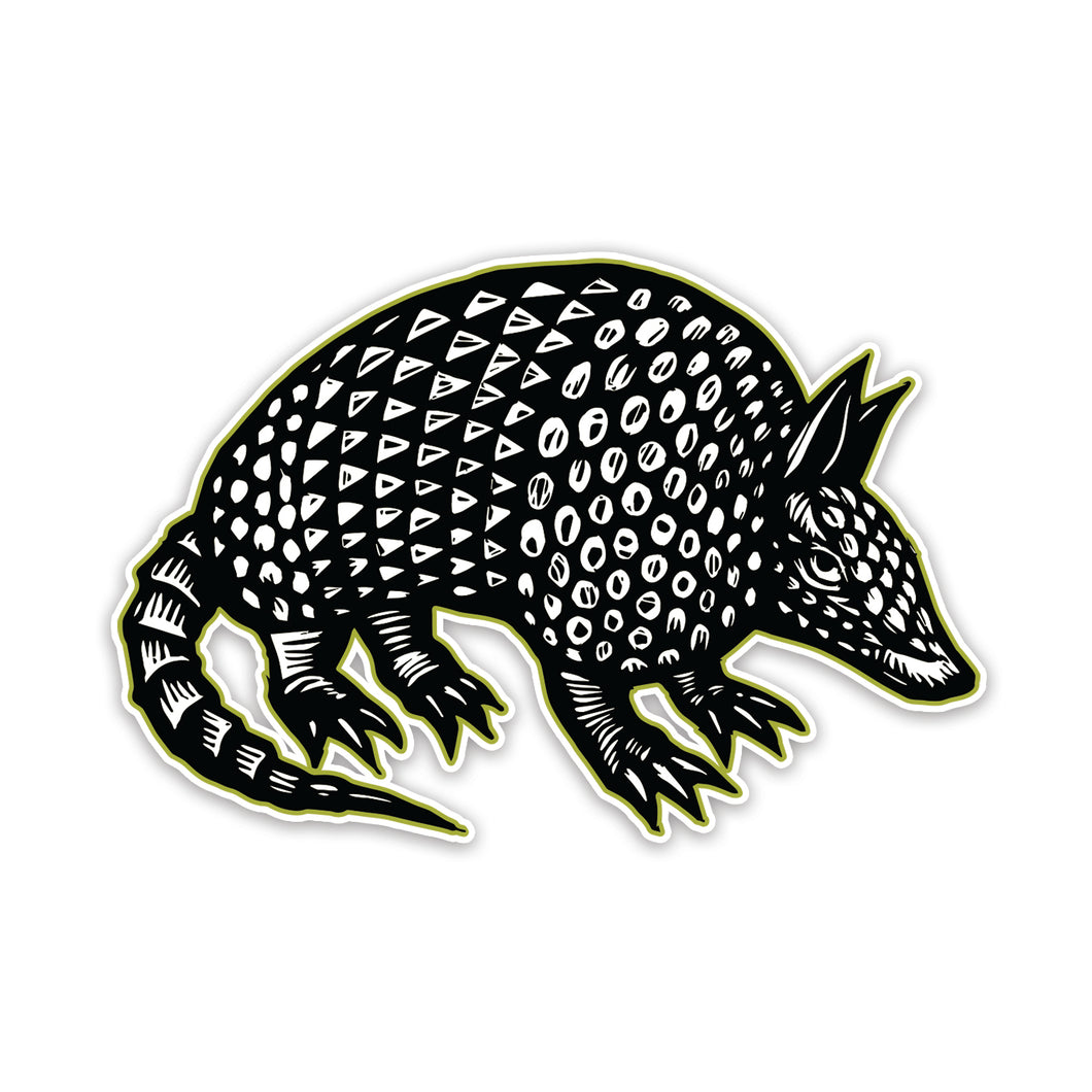 Armadillo Sticker, Waterproof Sticker, Vinyl Sticker, Laptop Sticker, Car Sticker, Water Bottle Sticker