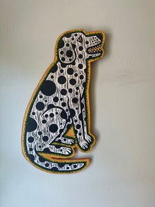 Spotted Dog Mixed Media Cutout Wall Art