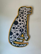 Load image into Gallery viewer, Spotted dog, cutout wall art, woodcut print, quirky wall art