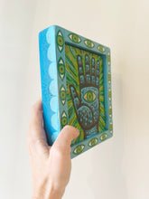 Load image into Gallery viewer, Blue Hamsa Original Art