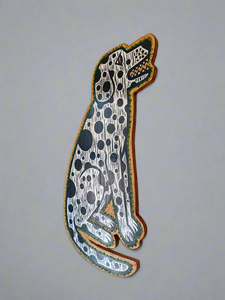 Spotted Dog Mixed Media Cutout Wall Art