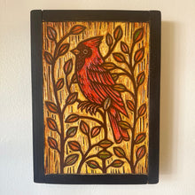 Load image into Gallery viewer, Cardinal Original Carved Wood Painting