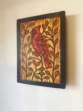 Load image into Gallery viewer, Cardinal Original Carved Wood Painting