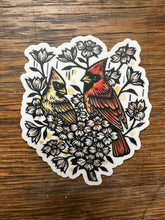 Load image into Gallery viewer, Cardinals in Dogwood Tree Vinyl Sticker