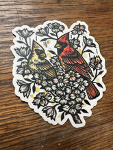 Load image into Gallery viewer, Cardinals in Dogwood Tree Vinyl Sticker