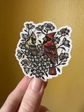 Load image into Gallery viewer, Cardinals in Dogwood Tree Vinyl Sticker
