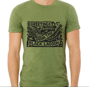 Greetings from the Black Lagoon Green Tshirt