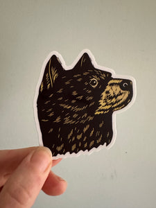 Bear Head Sticker